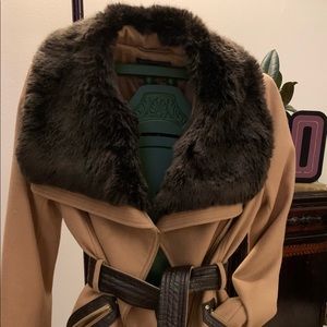 Beautiful Camel-Colored Ladies Wool Dress Coat